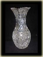 American Brilliant Cut Glass Vase